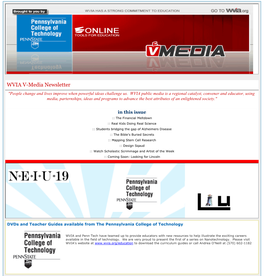 WVIA V-Media Newsletter 