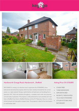 Handsworth Grange Road, Handsworth , Sheffield Asking Price of £150,000