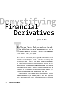 Demystifying Financial Derivatives