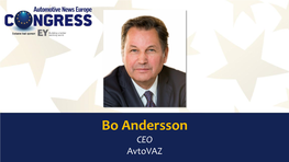 Bo Andersson CEO Avtovaz AVTOVAZ