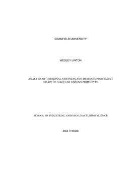 Cranfield University Wesley Linton Analysis Of