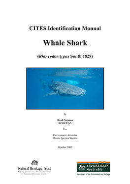 CITES Identification Manual Whale Shark