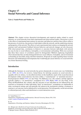 Chapter 17 Social Networks and Causal Inference