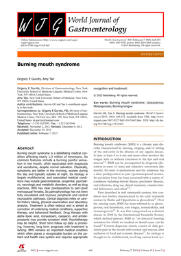 Burning Mouth Syndrome