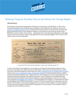 Voting Rights Plan