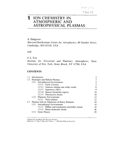 I Ion Chemistry in Atmospheric and Astrophysical Plasmas