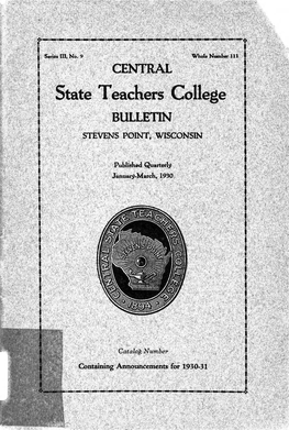 Central State Teachers College Stevens Point, Wisconsin