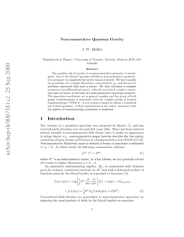 Noncommutative Quantum Gravity