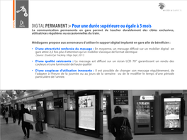 DIGITAL PERMANENT > Pour Une Durée Supérieure Ou Égale À 3 Mois