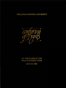 Commencement1982.Pdf (5.469Mb)