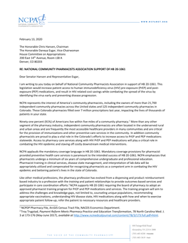 February 13, 2020 the Honorable Chris Hansen, Chairman the Honorable Daneya Esgar, Vice-Chairwoman House Committee on Appropriat