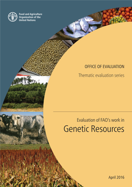 Evaluation of FAO's Work in Genetic Resources