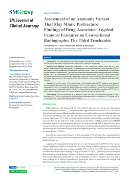 Assessment of an Anatomic Variant That May Mimic Prefracture