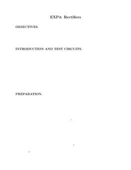 EXP4: Rectifiers