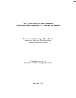 From Elevated Freeways to Surface Boulevards: Neighborhood, Traffic, and Housing Price Impacts in San Francisco