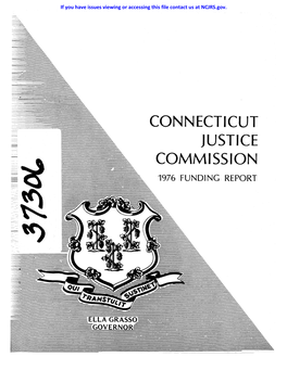 CONNECTICUT JUSTICE COMMISSION 1976 FUNDING REPORT ~I~ ----~ -