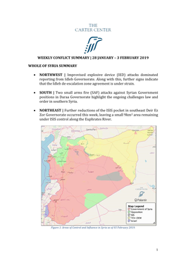 Weekly Conflict Summary | 28 January – 3 February 2019