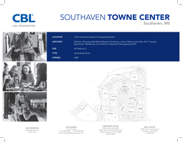 Southaven Towne Center-Leasing Sheet-2019.Indd