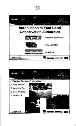 Introduction to Your Local Conservation Authorities