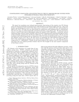 Arxiv:1211.6741V1 [Astro-Ph.SR] 28 Nov 2012 Accreting Young Low Mass Stars