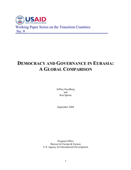 No. 9 Democracy and Governance in Eurasia: a Global Comparison