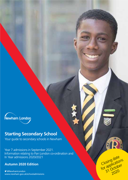 Starting Secondary School Your Guide to Secondary Schools in Newham