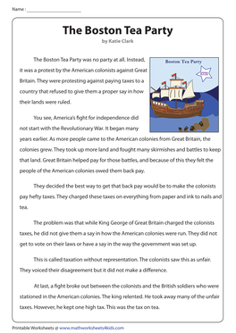 The Boston Tea Party by Katie Clark