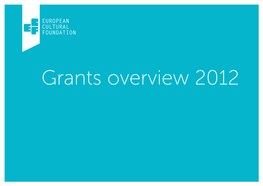 Grants Overview 2012