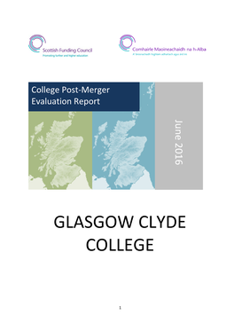 SFC Evaluation Report on the Merger to Form Glasgow Clyde College