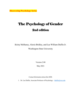 The Psychology of Gender 2Nd Edition