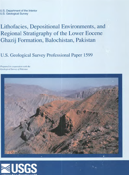 Lithofacies, Depositional Environments, and Regional Stratigraphy of the Lower Eocene Ghazij Formation, Balochistan, Pakistan