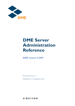 DME Server Administration Reference