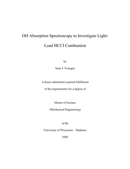 OH Absorption Spectroscopy to Investigate Light