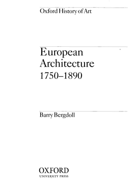 European Architecture 1750-1890