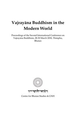 Vajrayāna Buddhism in the Modern World