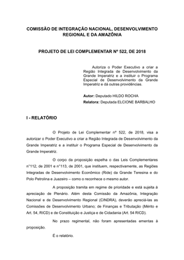 Comissão De Integração Nacional, Desenvolvimento Regional E Da Amazônia