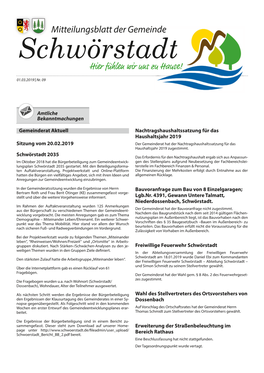 Mitteilungsblatt Der Gemeinde