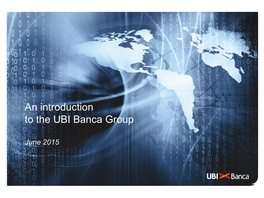 An Introduction to the UBI Banca Group