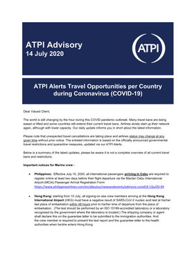 ATPI Advisory