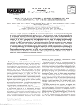 Convolutional Neural Networks As an Aid to Biostratigraphy and Micropaleontology: a Test on Late Paleozoic Microfossils