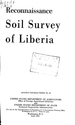 Iveconnaissance Soil Survey of Liberia