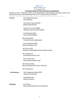 Approval of Minutes of the 1St Meeting of The