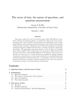 The Arrow of Time, the Nature of Spacetime, and Quantum Measurement