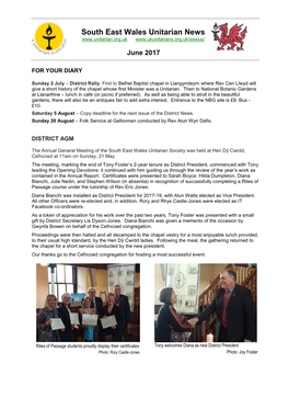 South East Wales Unitarian News