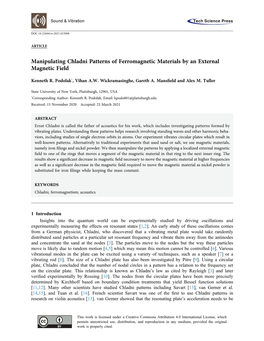 Manipulating Chladni Patterns of Ferromagnetic Materials by an External Magnetic Field