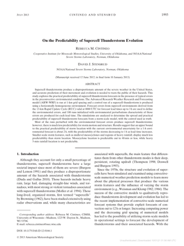 On the Predictability of Supercell Thunderstorm Evolution