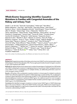 Whole-Exome Sequencing Identifies Causative Mutations in Families
