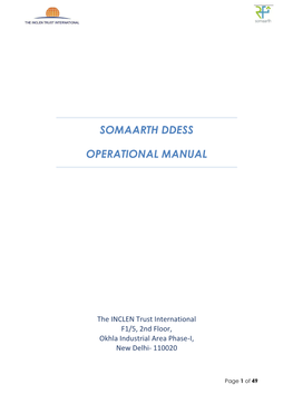 Somaarth Ddess Operational Manual