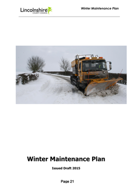 Lincolnshire County Council WEST DIVISION Priority Snow Clearing Routes Date