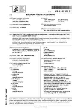 Yeast Extract Including Disodium Inosinate Salt and Disodium Guanylate Salt and Producing Method Thereof